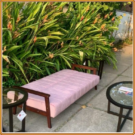 Slatted Pink : Ghế Sofa Băng Đa Chức Năng + Nệm Hồng